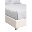 Maklaine Contemporary Transitional Velvet Queen Bed in Cream