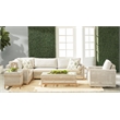 Maklaine Transitional Tapestry Fabric Outdoor Coffee Table in Gray