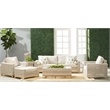 Maklaine Transitional Tapestry Fabric Outdoor Coffee Table in Gray