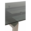 Maklaine Modern / Contemporary Wood Extension Dining Table in Gray