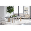 Maklaine Modern / Contemporary Wood Extension Dining Table in Gray