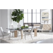 Maklaine Modern / Contemporary Wood Extension Dining Table in Gray