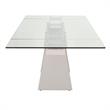 Maklaine Modern / Contemporary Metal Extension Dining Table in Gray