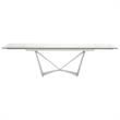 Maklaine Modern / Contemporary Metal Extension Dining Table in Gray