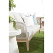 Maklaine Modern / Contemporary Tack Stone Accent Table in Ivory