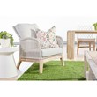 Maklaine Modern / Contemporary Tack Stone Accent Table in Ivory
