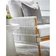 Maklaine Modern / Contemporary Tack Stone Accent Table in Ivory