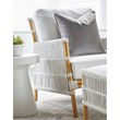 Maklaine Modern / Contemporary Tack Stone Accent Table in Ivory