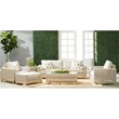 Maklaine Modern / Contemporary Tack Stone Accent Table in Ivory