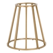 Maklaine Steel Brushed Gold Dining Table Base Tapered Pedestal 28.5
