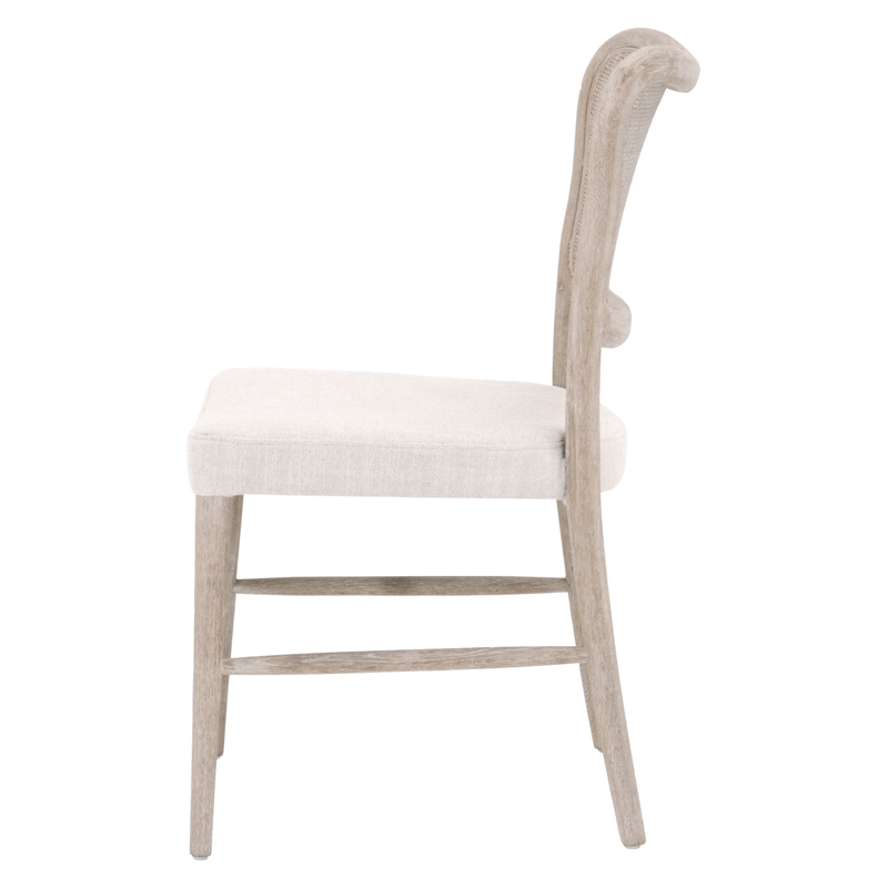Maklaine Modern Transitional Wood Dining Chair in Gray (Set of 2)