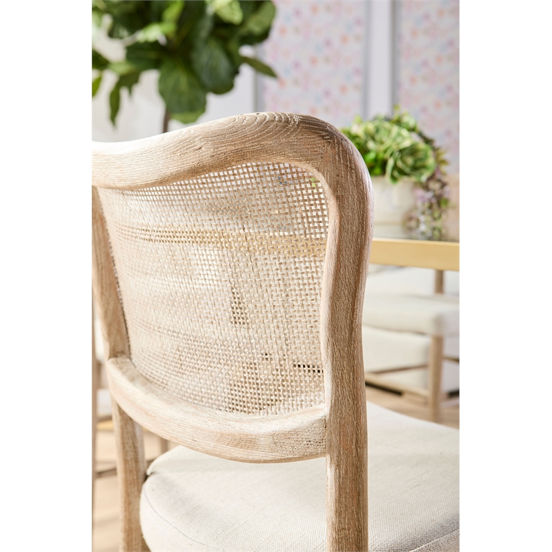 Maklaine Modern Transitional Wood Dining Chair in Gray (Set of 2)