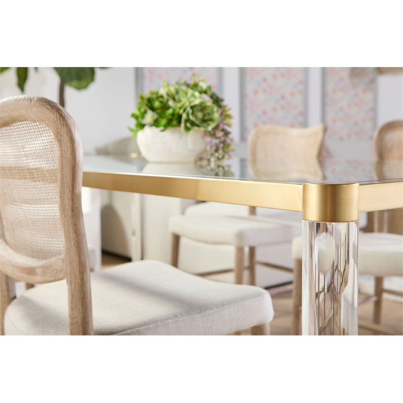 Maklaine Modern Transitional Wood Dining Chair in Gray (Set of 2)