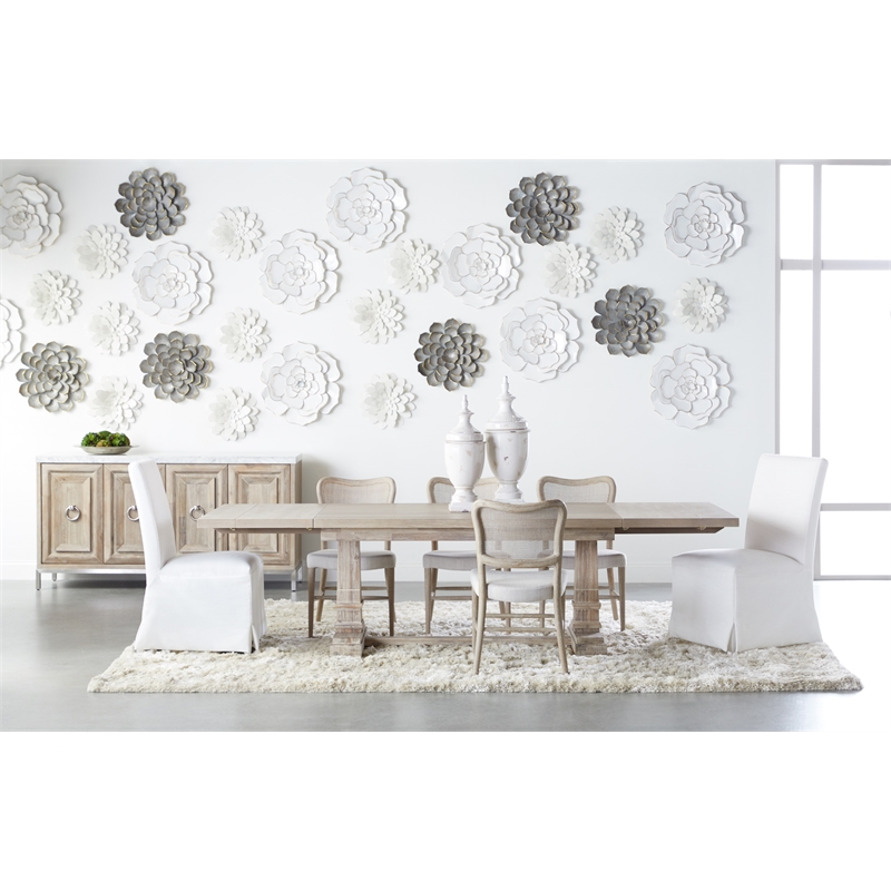 Maklaine Modern Transitional Wood Dining Chair in Gray (Set of 2)