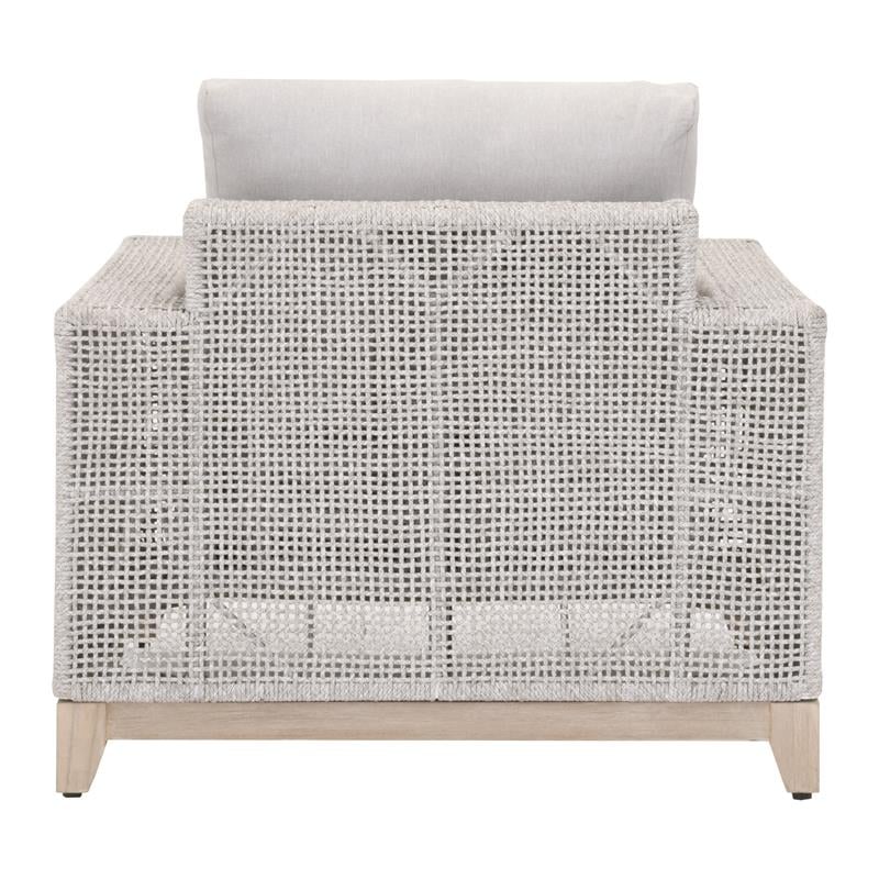 Maklaine Modern Transitional Fabric Outdoor Sofa Chair in Gray