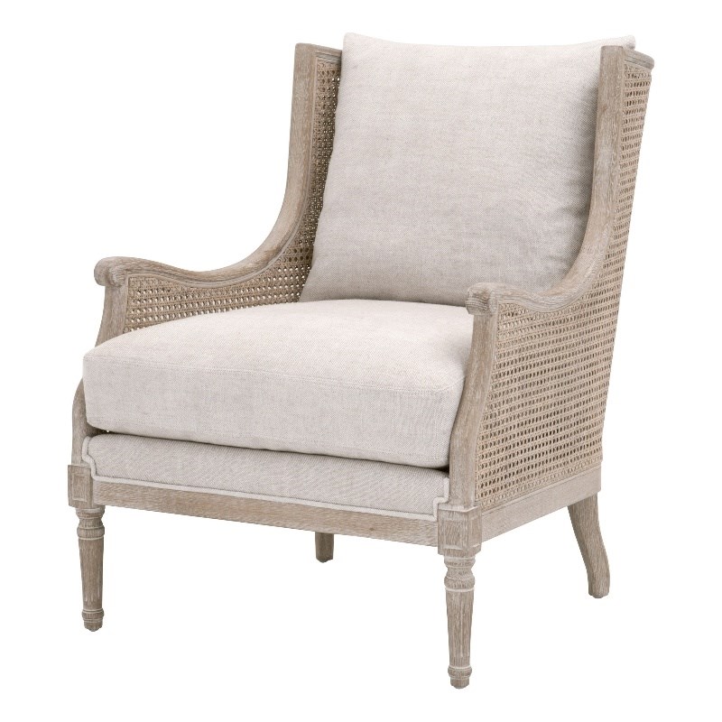 Maklaine Modern Transitional Fabric Club Chair in Gray Finish