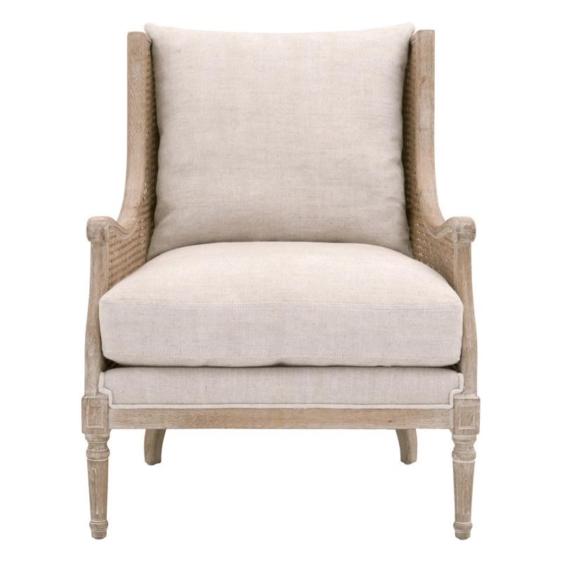 Maklaine Modern Transitional Fabric Club Chair in Gray Finish
