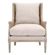 Maklaine Modern Transitional Fabric Club Chair in Gray Finish