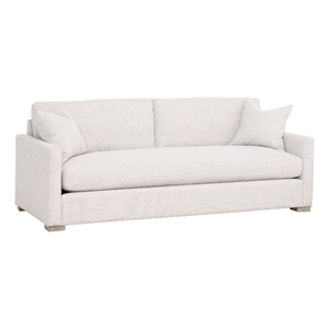 Maklaine Contemporary Transitional 86&quot Fabric Sofa in Stone Finish