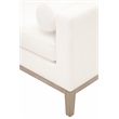 Maklaine Contemporary Transitional Fabric Bench in White Finish