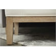 Maklaine Contemporary Transitional Fabric Bench in White Finish