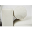 Maklaine Contemporary Transitional Fabric Bench in White Finish