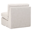 Maklaine Contemporary Transitional Fabric Armless Chair in Beige