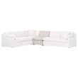Maklaine Contemporary Transitional Fabric Armless Chair in Beige