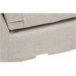 Maklaine Contemporary Transitional Fabric Armless Chair in Beige