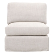 Maklaine Contemporary Transitional Fabric Armless Chair in Beige