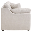 Maklaine Contemporary Transitional Fabric Left Arm Sofa in Beige