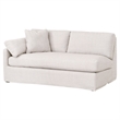 Maklaine Contemporary Transitional Fabric Left Arm Sofa in Beige