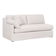 Maklaine Contemporary Transitional Fabric Left Arm Sofa in Beige