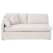 Maklaine Contemporary Transitional Fabric Left Arm Sofa in Beige