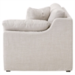 Maklaine Contemporary Transitional Fabric Right Arm Sofa in Beige
