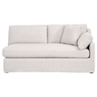 Maklaine Contemporary Transitional Fabric Right Arm Sofa in Beige