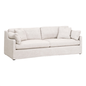 Maklaine Contemporary Transitional 95&quot Fabric Sofa in Beige Finish