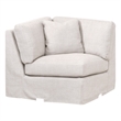 Maklaine Contemporary Transitional Fabric Corner Chair in Beige