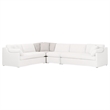 Maklaine Contemporary Transitional Fabric Corner Chair in Beige