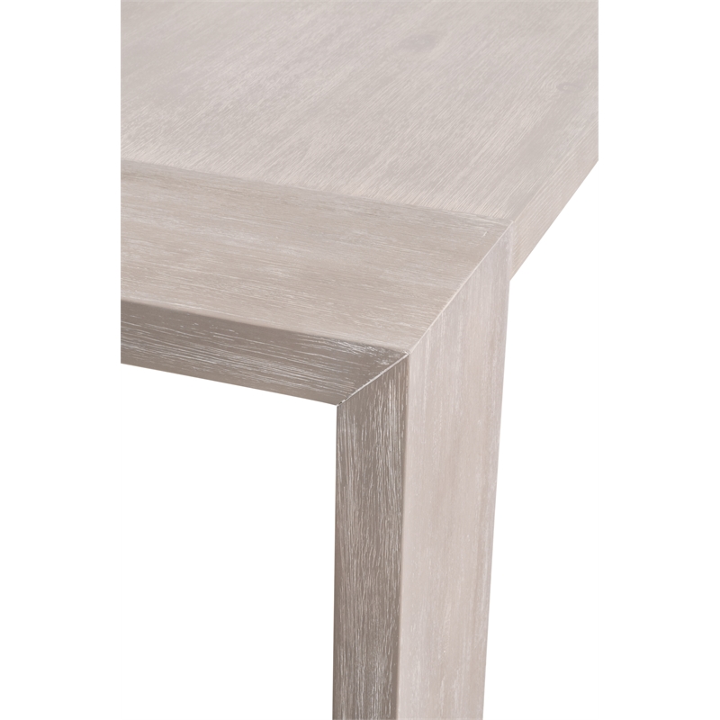 Maklaine Modern Transitional Wood Dining Table in Natural Gray