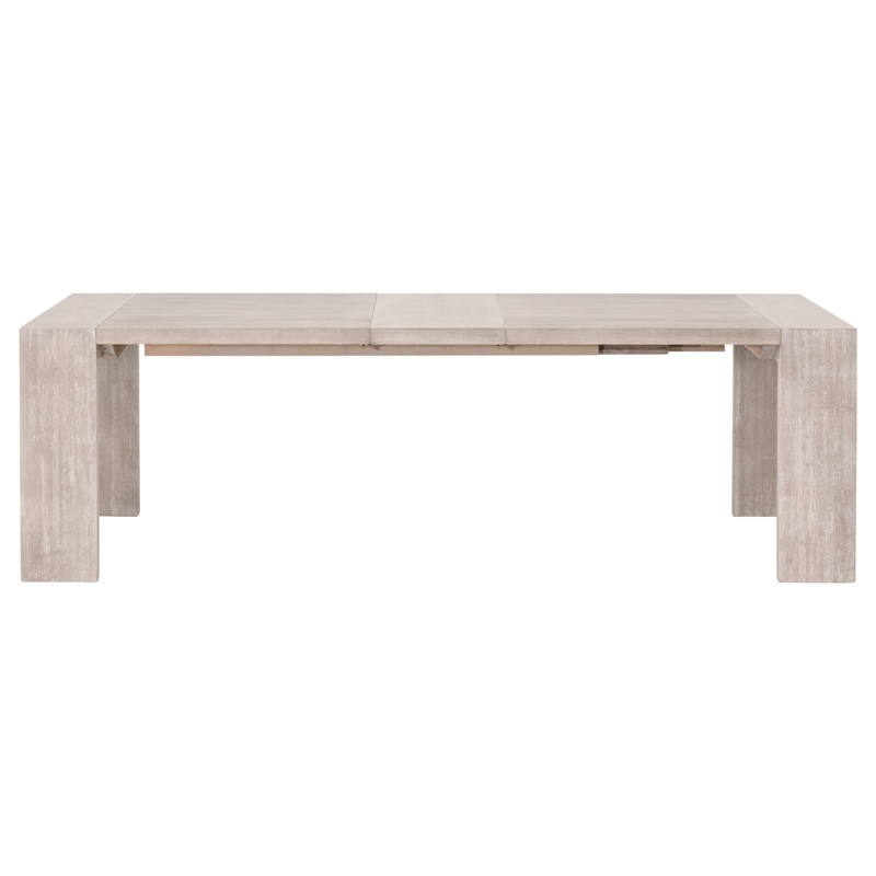 Maklaine Modern Transitional Wood Dining Table in Natural Gray
