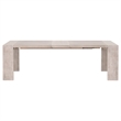 Maklaine Modern Transitional Wood Dining Table in Natural Gray