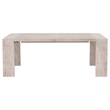 Maklaine Modern Transitional Wood Dining Table in Natural Gray