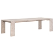 Maklaine Modern Transitional Wood Dining Table in Natural Gray
