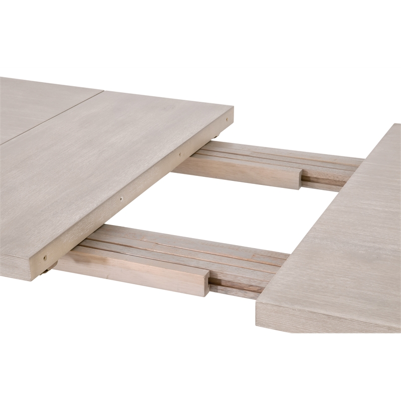 Maklaine Modern Transitional Wood Dining Table in Natural Gray