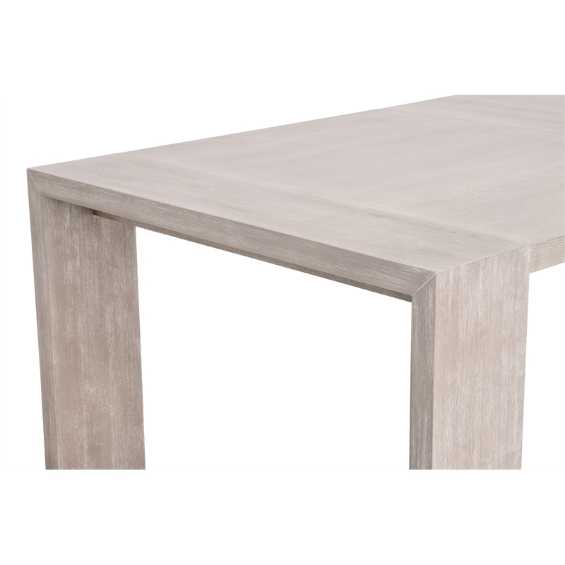 Maklaine Modern Transitional Wood Dining Table in Natural Gray