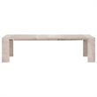 Maklaine Modern Transitional Wood Dining Table in Natural Gray