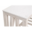 Maklaine Transitional Antique Spruce Wood Console Table in White