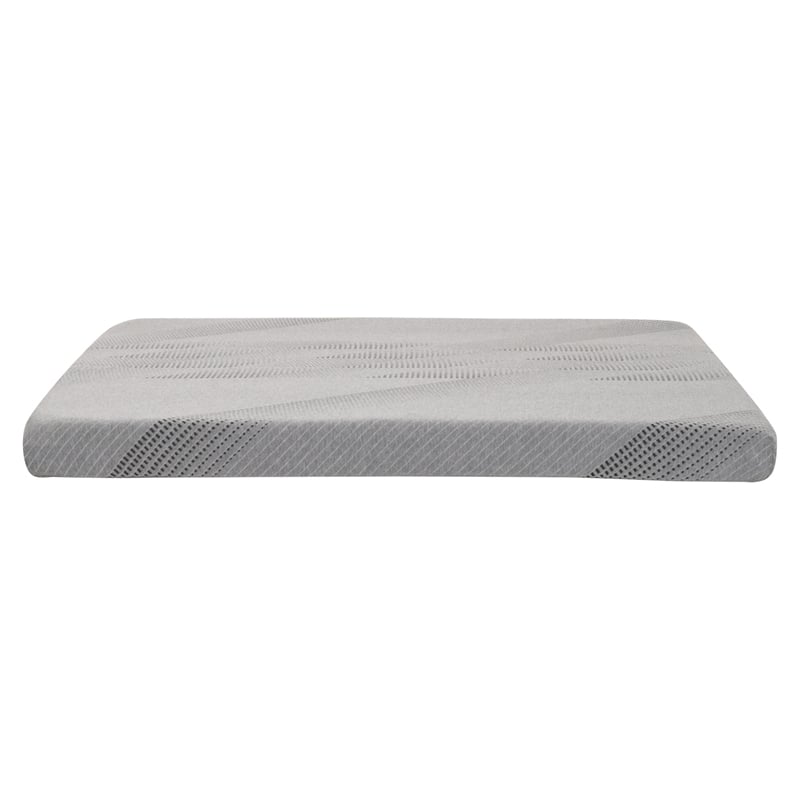 Maklaine Modern Transitional Fabric Queen Sofa Mattress in Gray