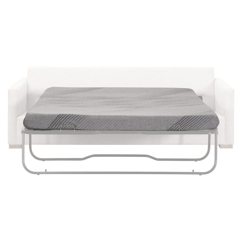 Maklaine Modern Transitional Fabric Queen Sofa Mattress in Gray